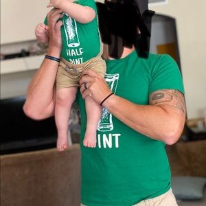 Daddy and baby matching shirts